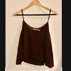 Maroon Flowy Tank Top